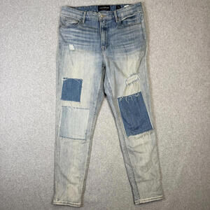 Lucky Brand Women's Size 10/30 Bridgette Skinny Light Wash Patchwork Jeans